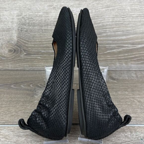 Fitflop Allegro Women’s Sz 7 Black Leather Snake Embossed Slip On Ballet Flats - Picture 10 of 10